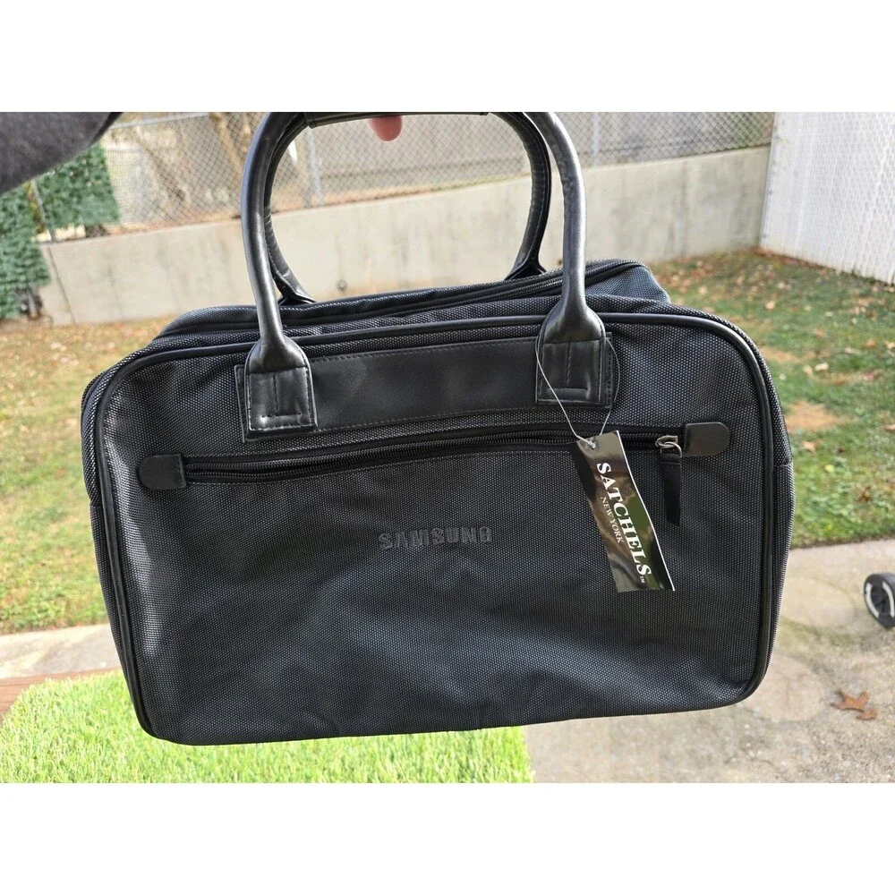 Satchels New York NWT Black SAMSUNG Professional Briefcase Bag w/ Shoulder Strap